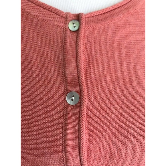 Pure J.‎ Jill Oversized Cardigan Sweater Coral Orange Button Front Boxy Size XS - Picture 3 of 11